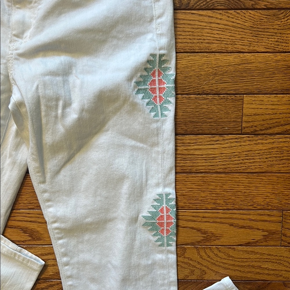 Ag Adriano Goldschmied White Straight Leg Jeans 28x30 - Picture 3 of 5